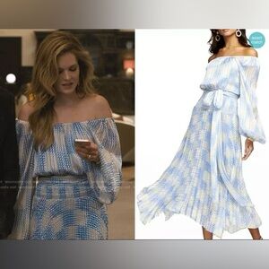 NWT Aviette Off-Shoulder Dress by Ramy Brook ASO White Lotus Season 2